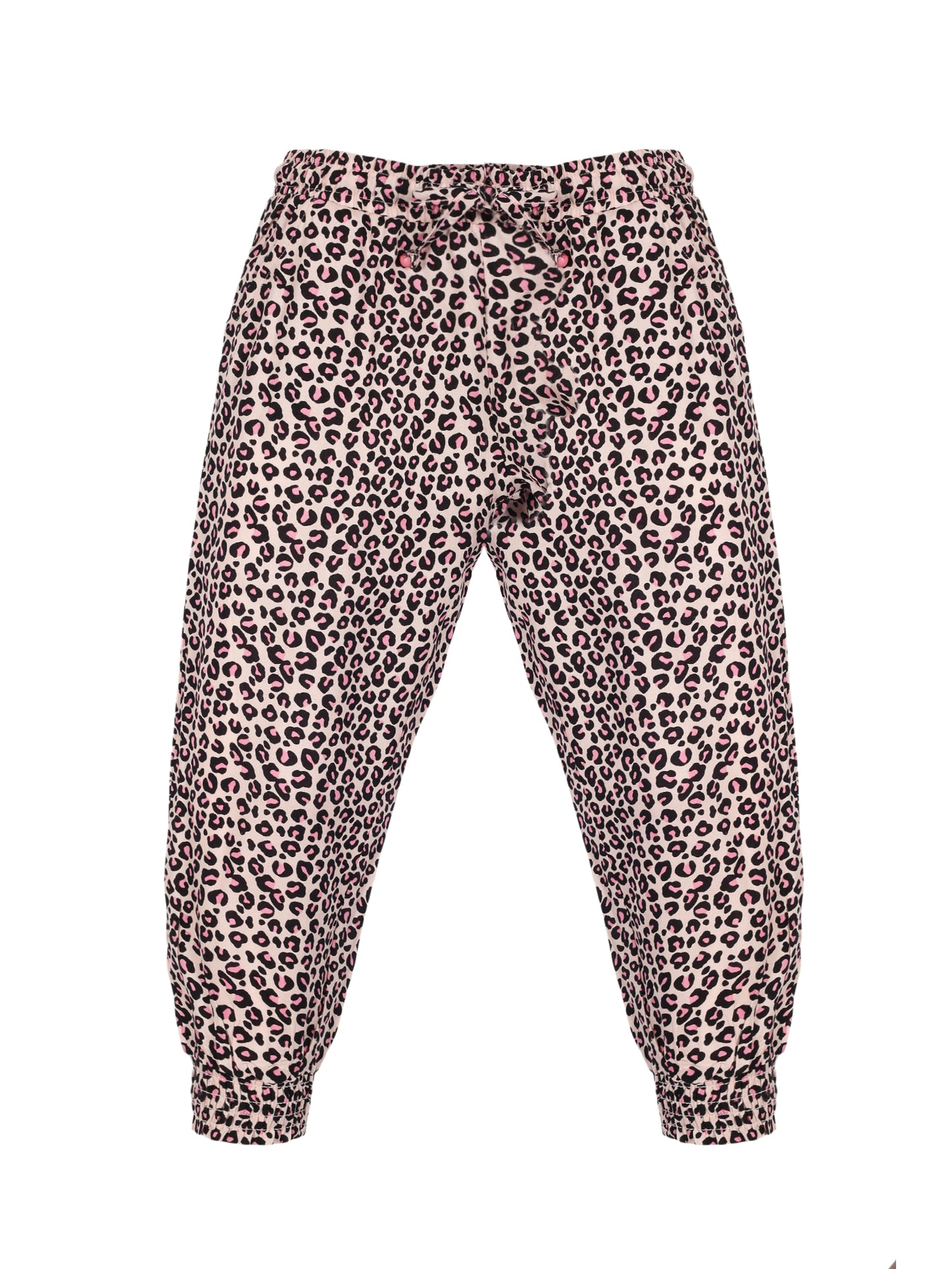 Plum Tree Girls Flower Print Rayon Pant  ( Pack of 2) - PEACH GREEN