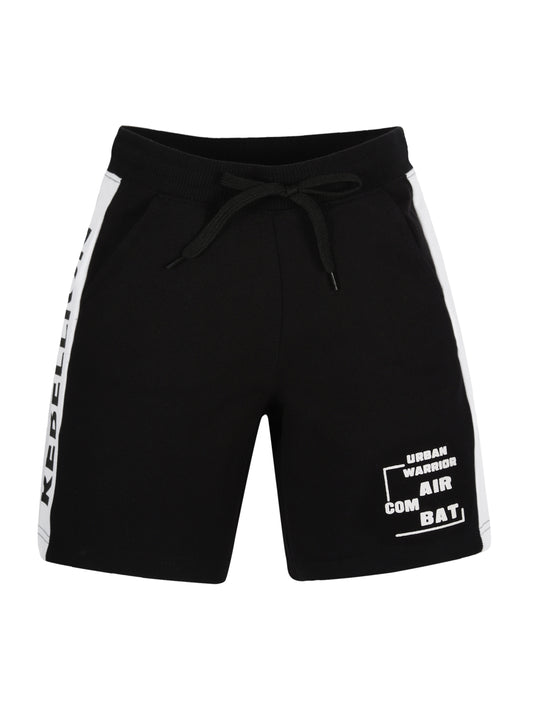Plum Tree Boys Rebellion Print shorts-BLACK
