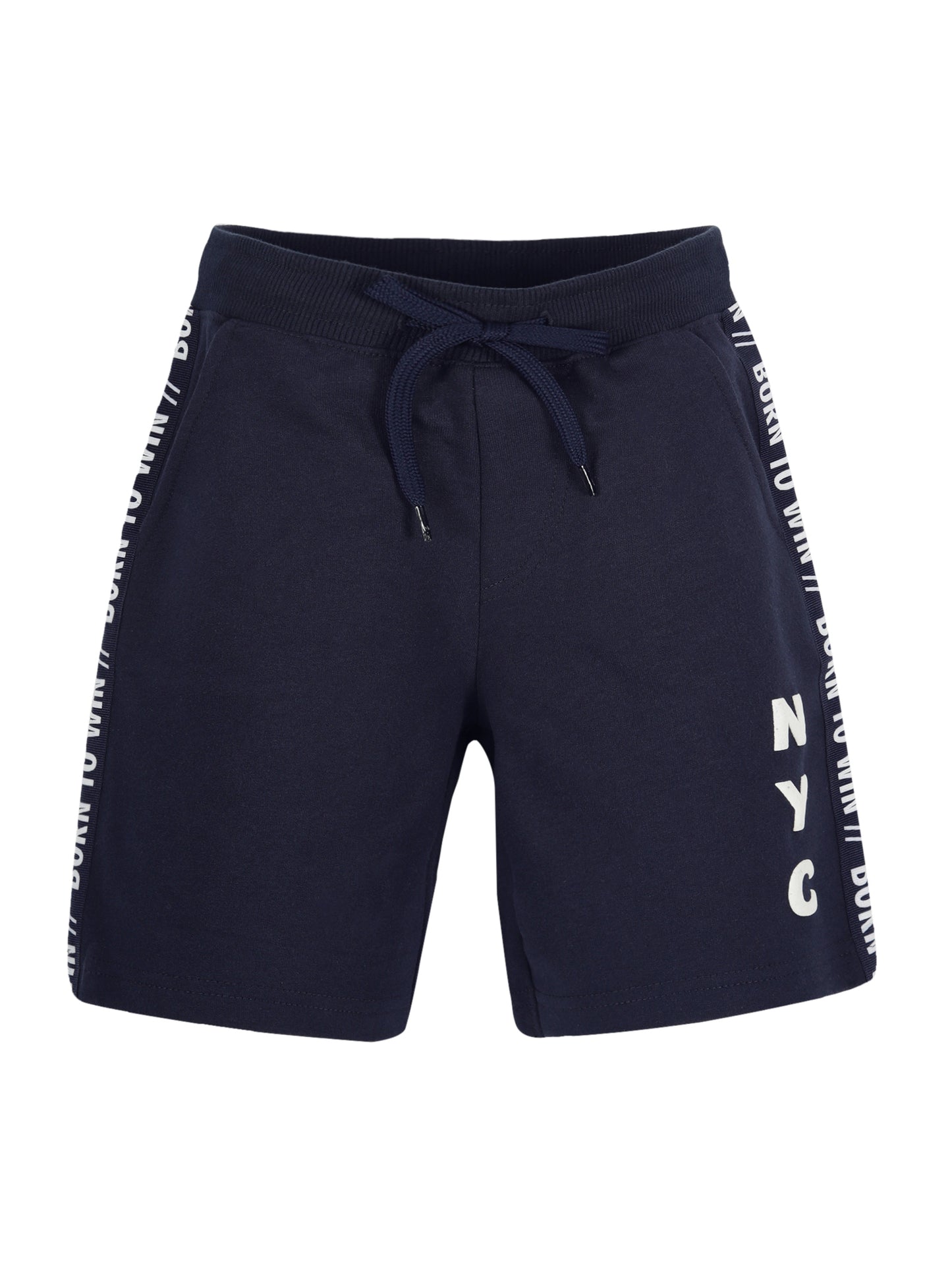 Plum Tree Boys NYC Print shorts-NAVY