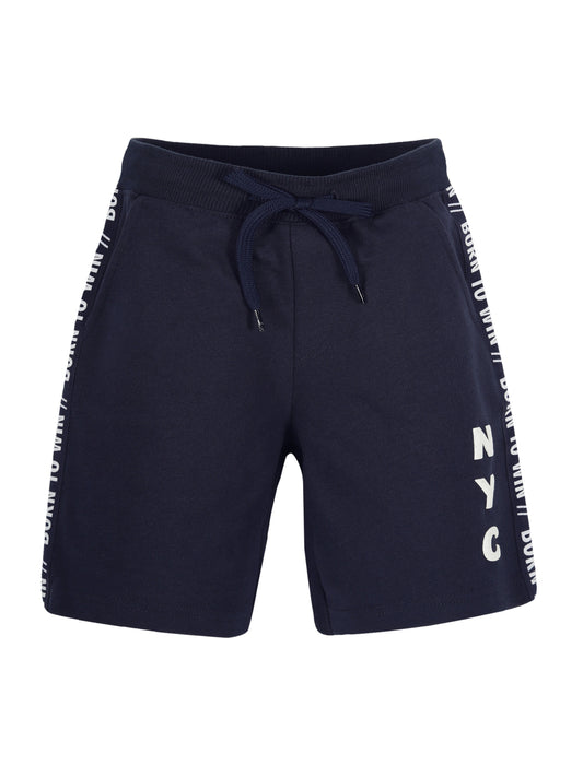 Plum Tree Boys NYC Print shorts-NAVY