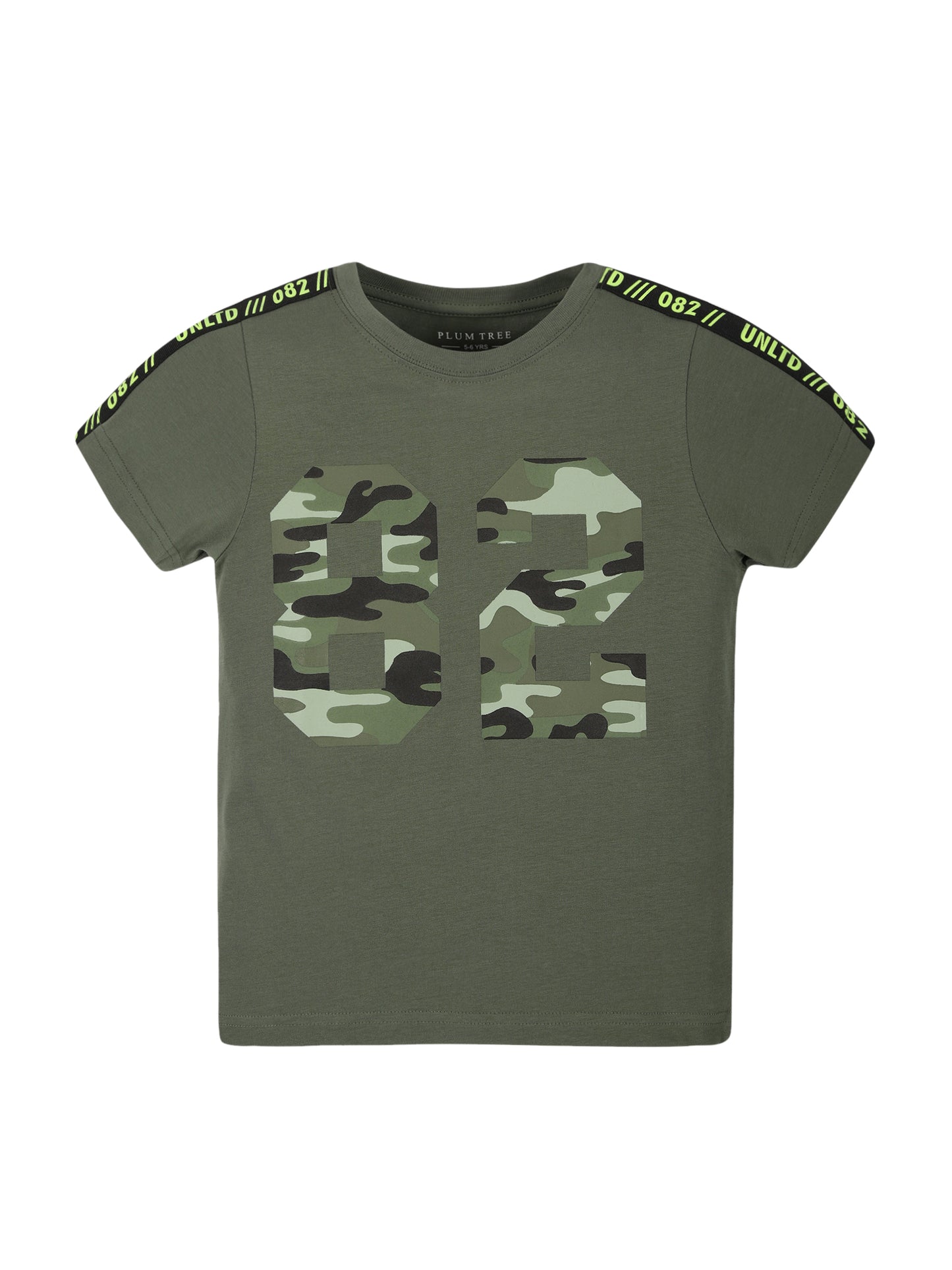 Plum Tree Boys Half Sleeve Gaming Print T-shirt( Pack of 2)-MUSTARD OLIVE