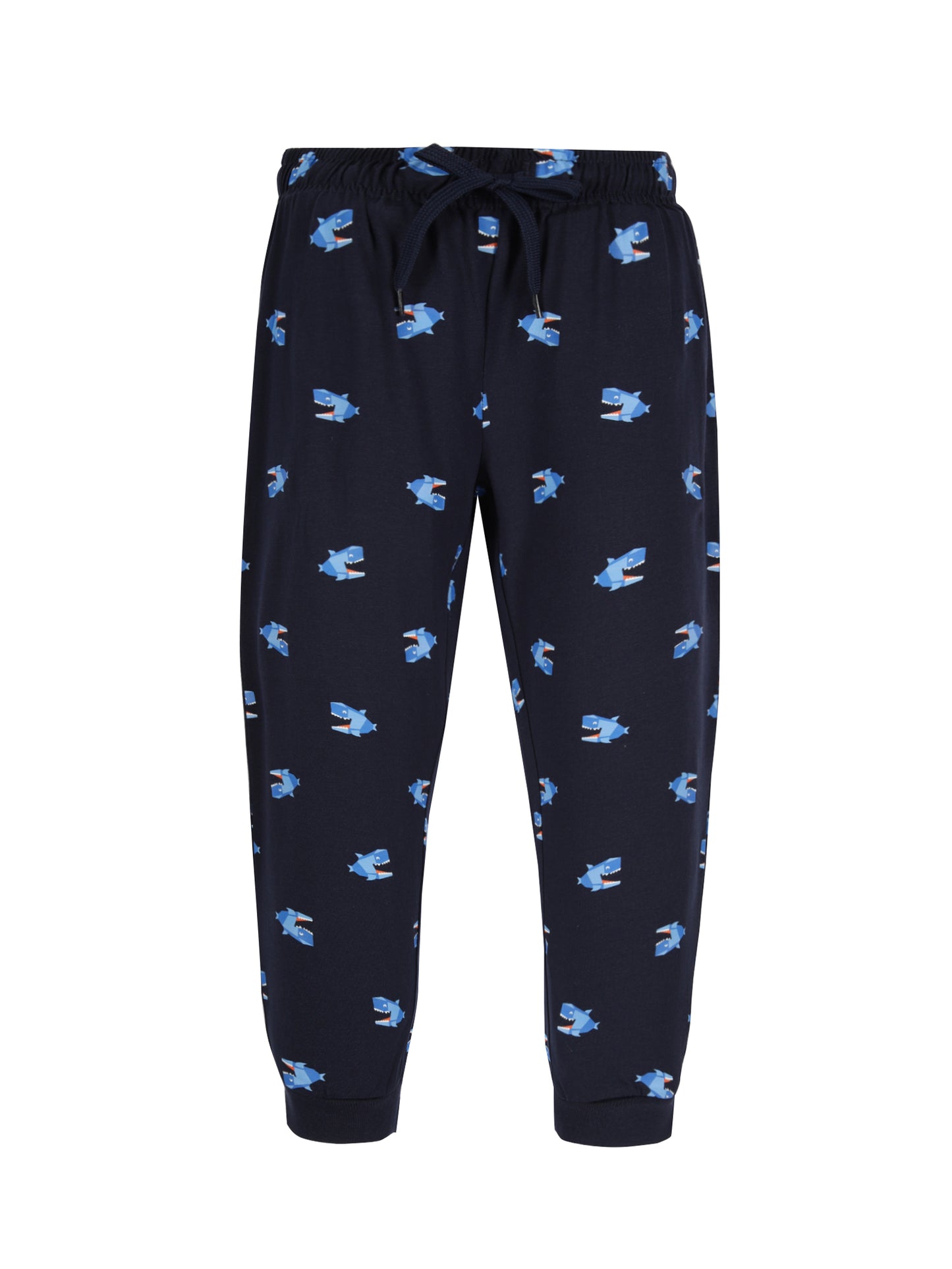 Plum Tree Boys New York Print Joggers track pant ( Pack of 2)-NAVY ORANGE