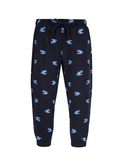 Plum Tree Boys New York Print Joggers track pant ( Pack of 2)-NAVY ORANGE