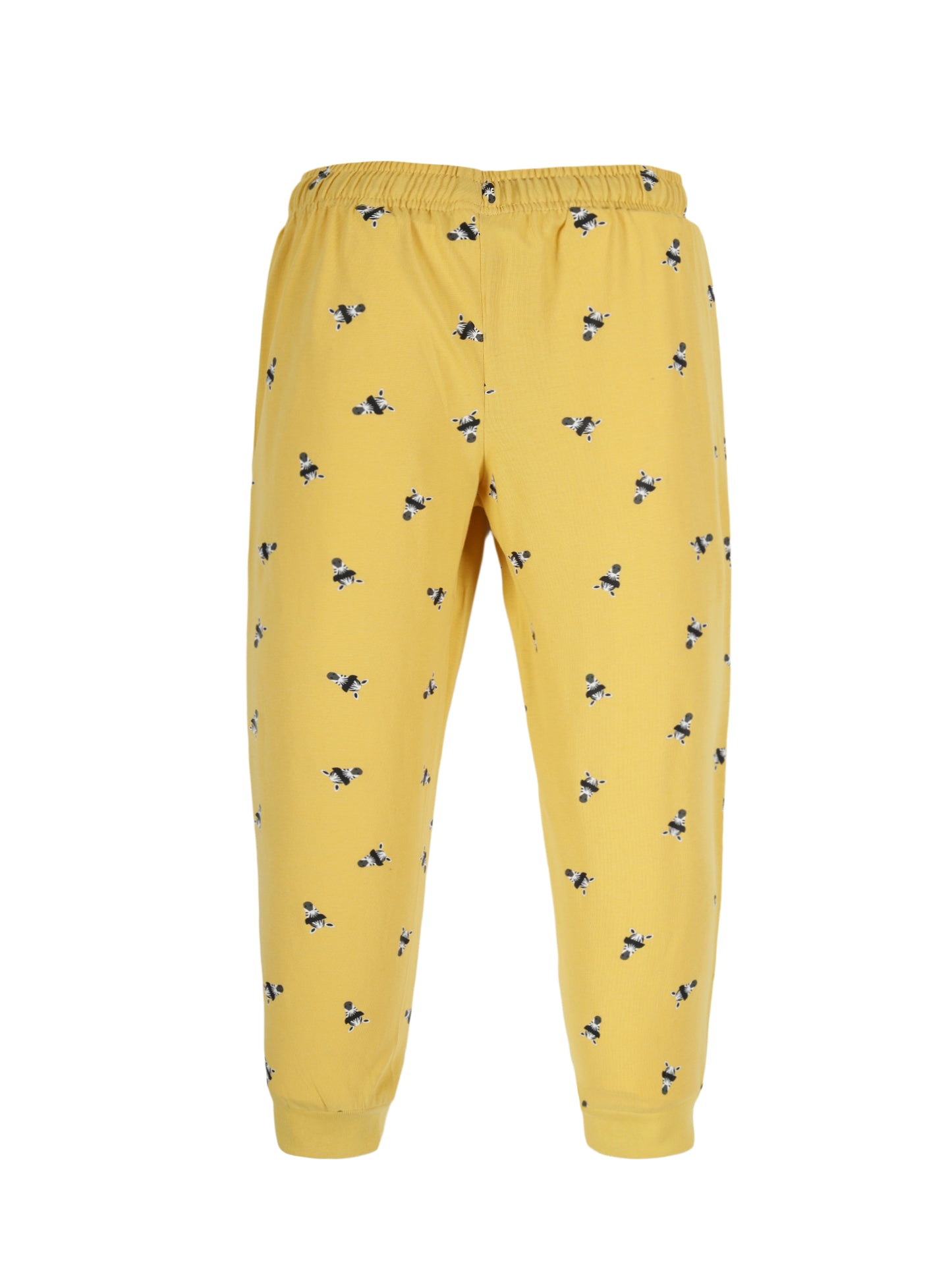 Plum Tree Boys Skater Print Joggers track pant ( Pack of 2)-MUSTARD BLACK