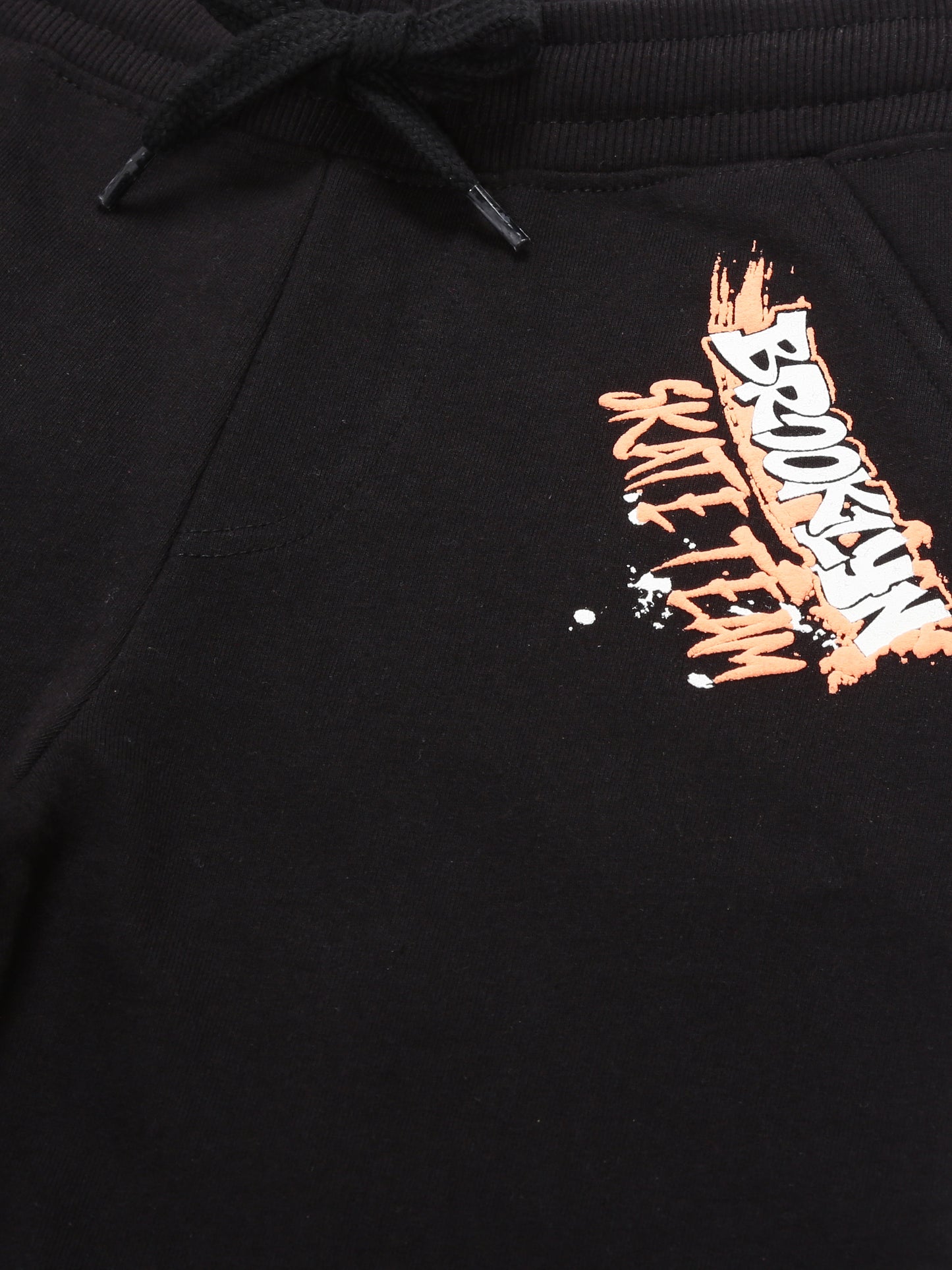 Boys  Break the Rules Print Jogger Track Pant- Black