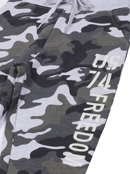 Boys  U.S Print Jogger Track Pant- Camoflague