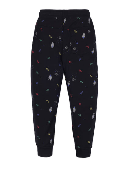 Boys  Space Print Jogger Track Pant- Black