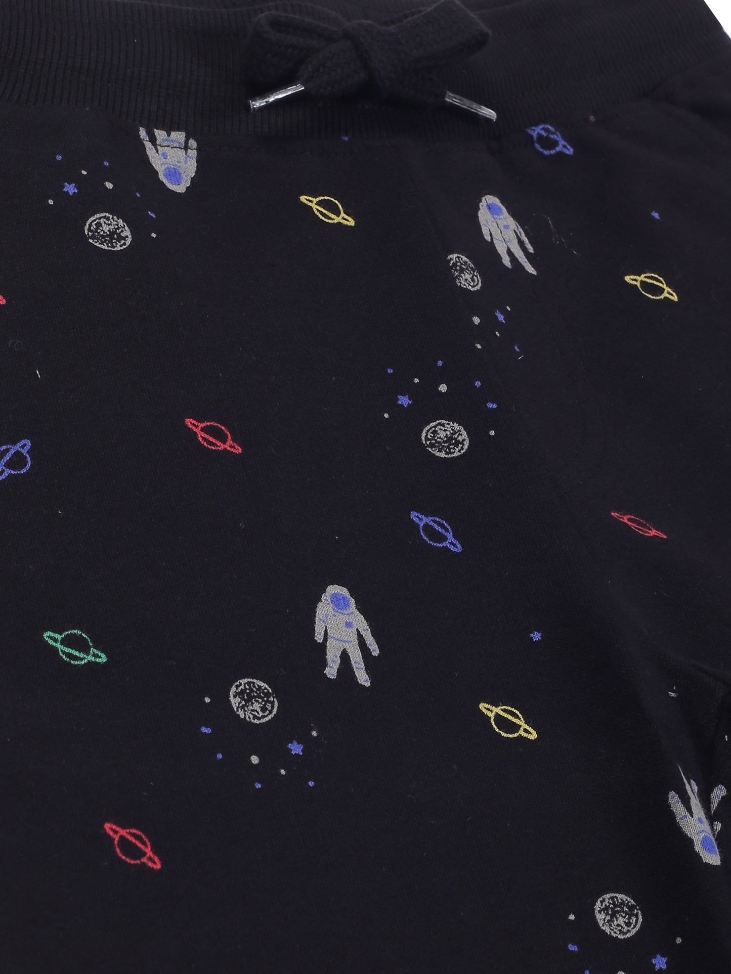 Boys  Space Print Jogger Track Pant- Black