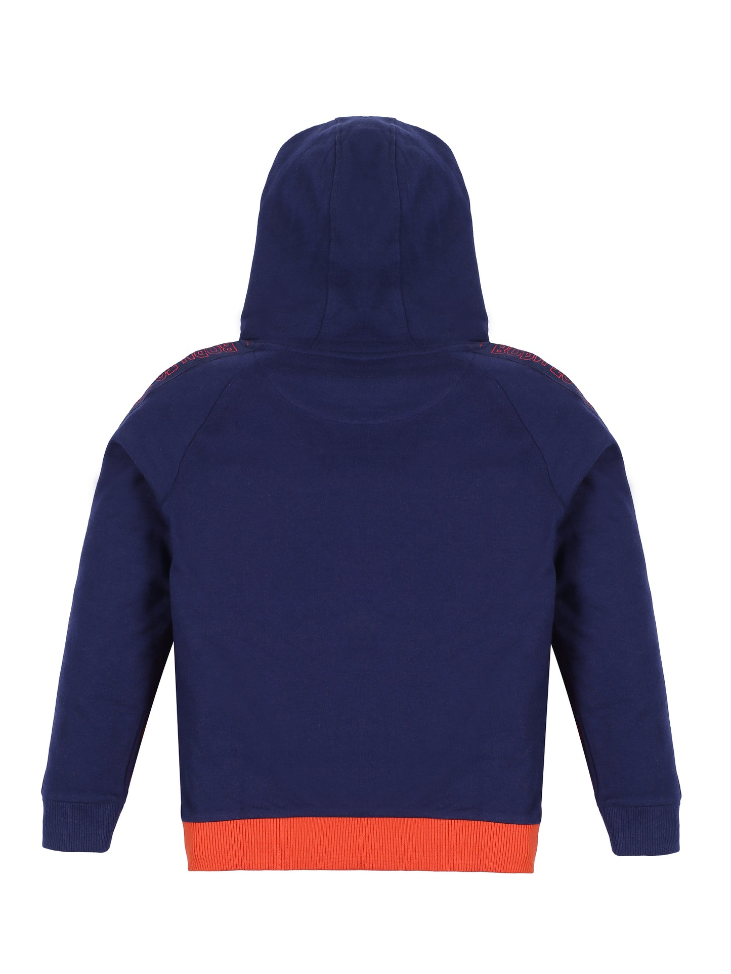 Boys Manhattan Print  Hoodie Sweatshirt- Orange