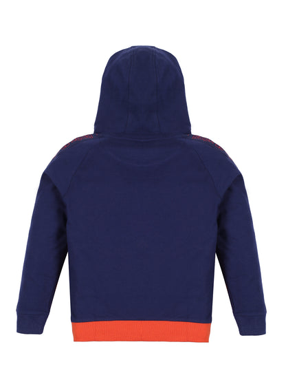 Boys Manhattan Print  Hoodie Sweatshirt- Orange