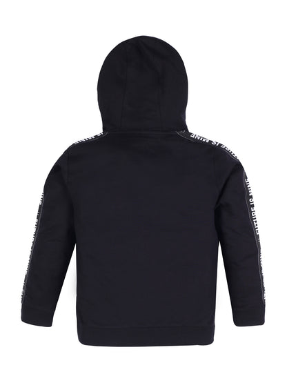 Boys Game Print  Hoodie Sweatshirt- Black