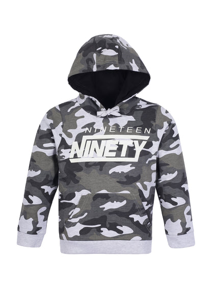 Boys Ninety Print  Hoodie Sweatshirt- Camoflague