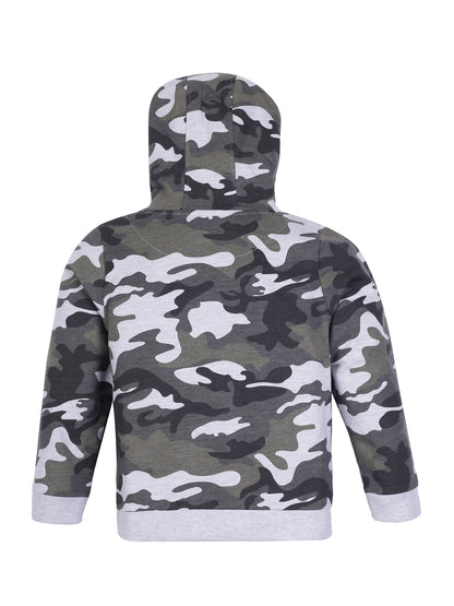 Boys Ninety Print  Hoodie Sweatshirt- Camoflague