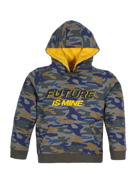 Boys Future is Mine Print  Hoodie Sweatshirt- Camoflague