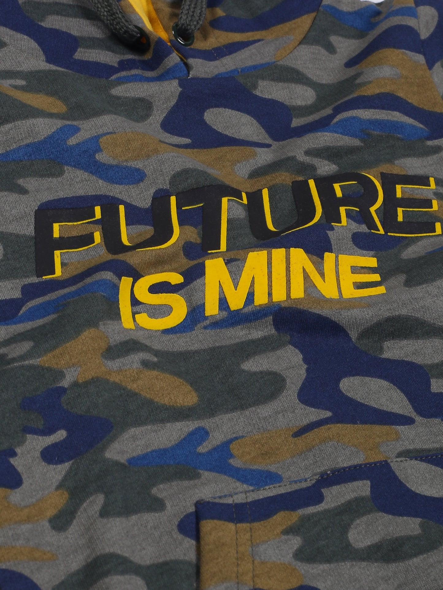 Boys Future is Mine Print  Hoodie Sweatshirt- Camoflague