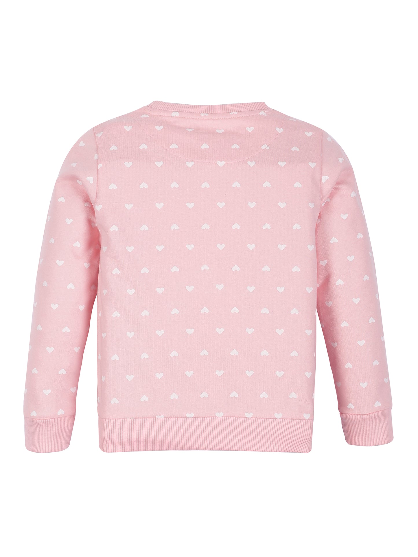 Girls Dream Big print Round neck Pullover Sweatshirt- Pink