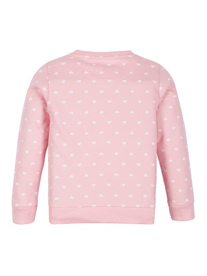 Girls Dream Big print Round neck Pullover Sweatshirt- Pink