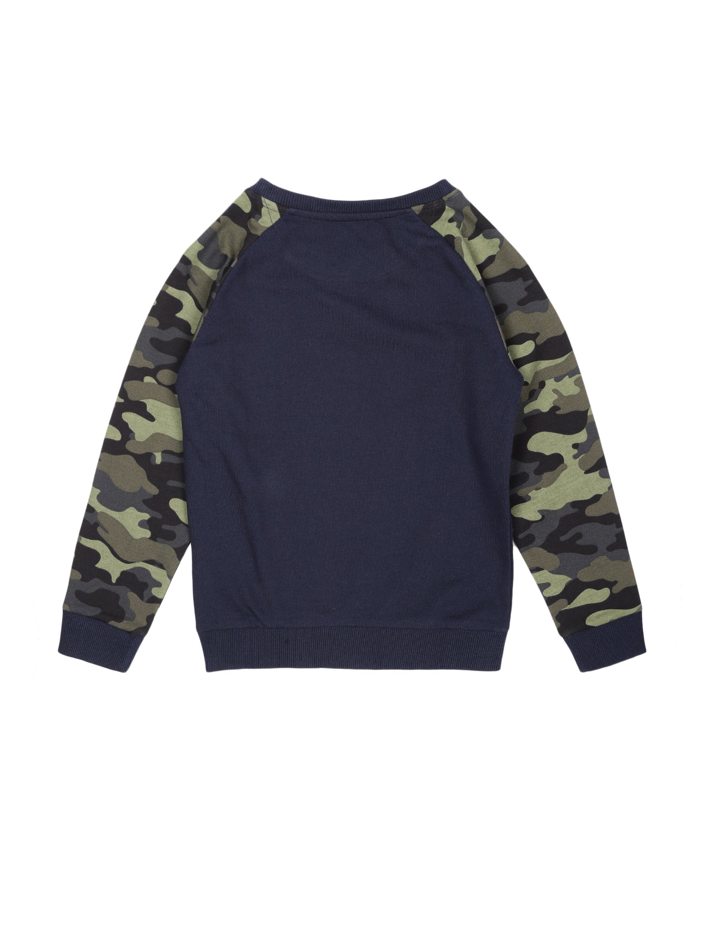 Boys U.S.A Print Round neck Pullover Sweatshirt- Navy