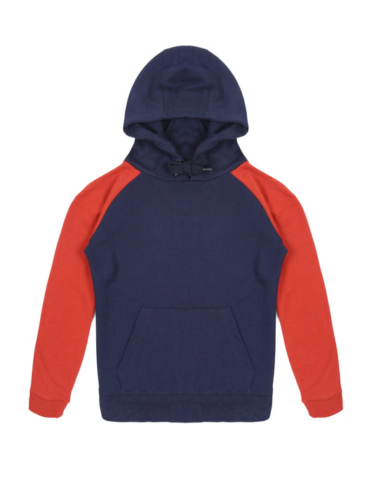 Boys Deer Print  Hoodie Sweatshirt- Navy
