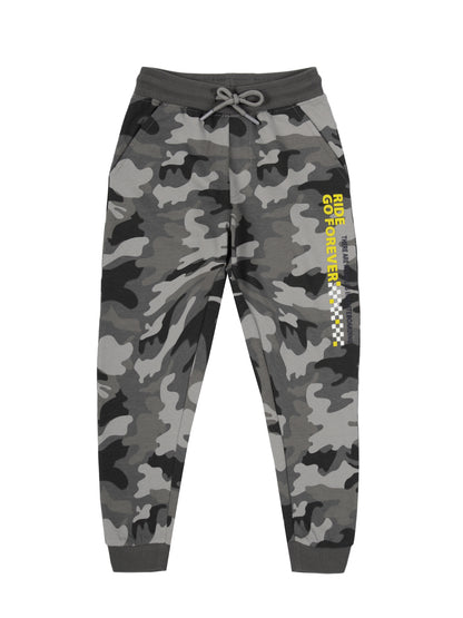 Gery Camo AOP & Ride Forever sweatshirt fabric Jogger - Grey Melange
