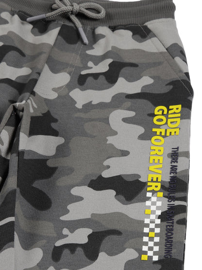 Gery Camo AOP & Ride Forever sweatshirt fabric Jogger - Grey Melange