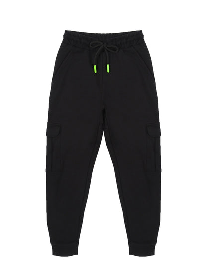 Cargo Pocket Jogger  - Black