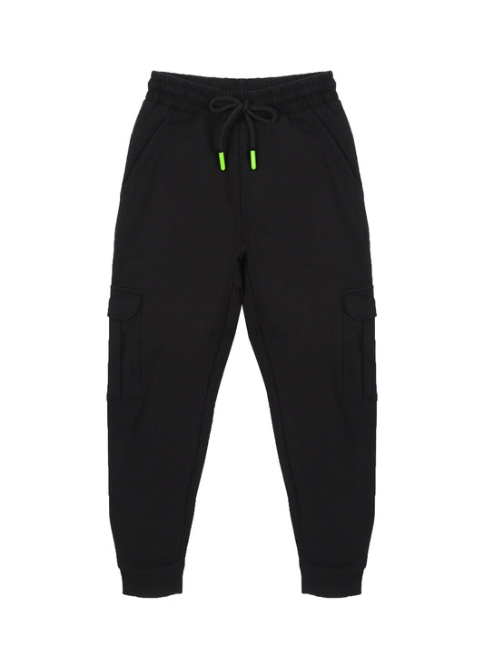 Cargo Pocket Jogger  - Black