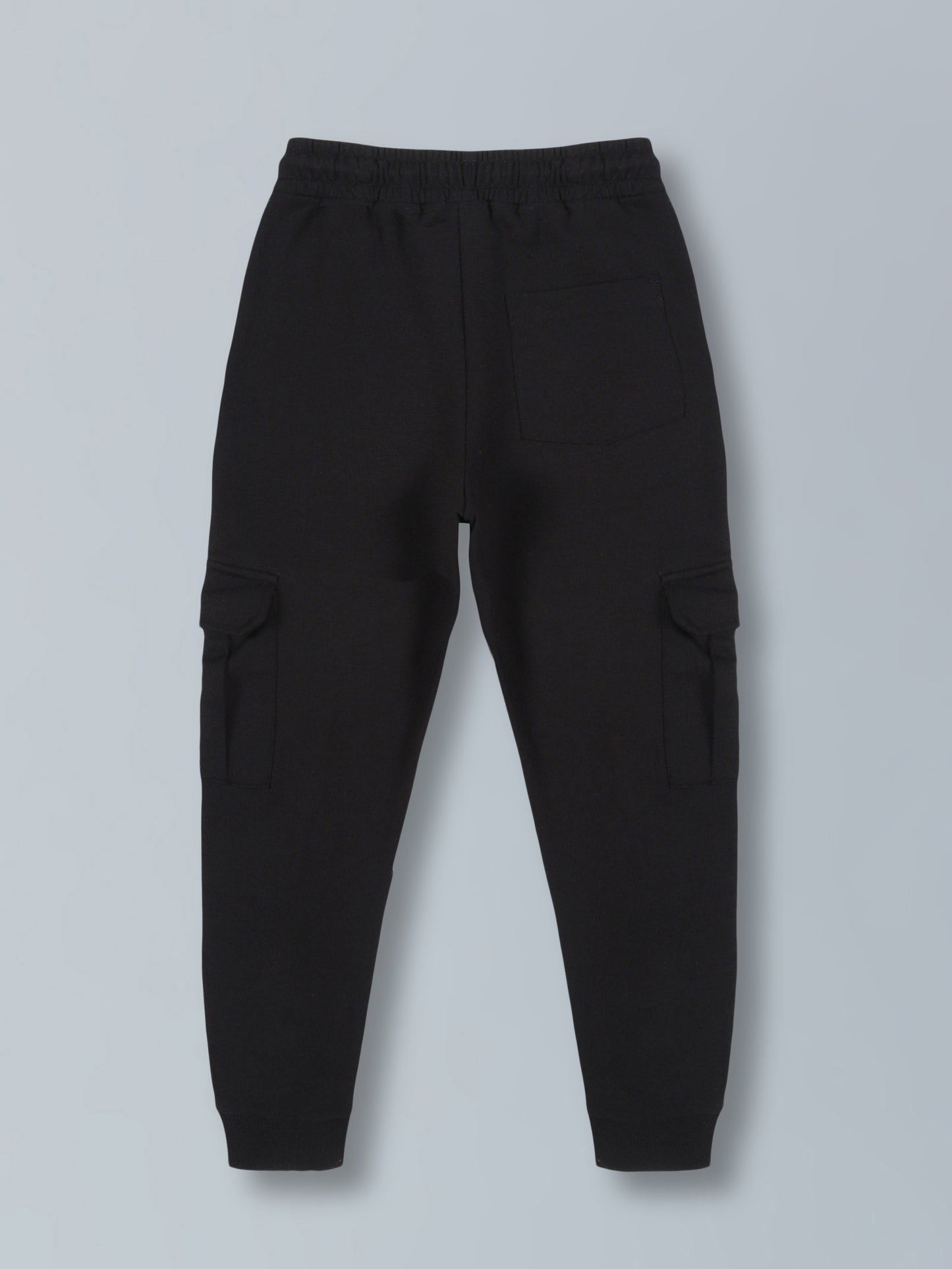 Boys Cargo Pocket Cotton Jogger - Black