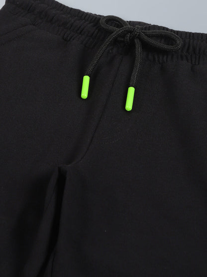 Boys Cargo Pocket Cotton Jogger - Black