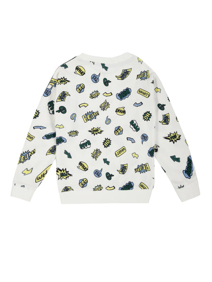AOP Crew Neck Sweatshirt - Off White