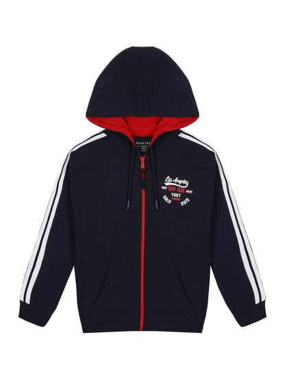 Los Angeles Hooded sweatshirt - Navy/Winter Red