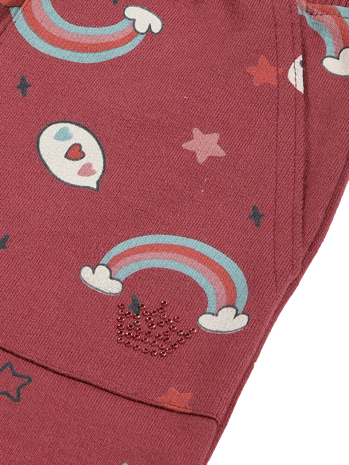 Unicorn Aop & Crown Stone wide legTrouser  - Grape