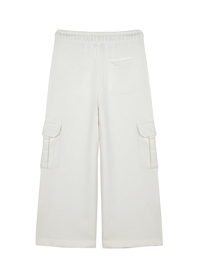 Wide leg Relaxed Cargo Trouser  - Beige
