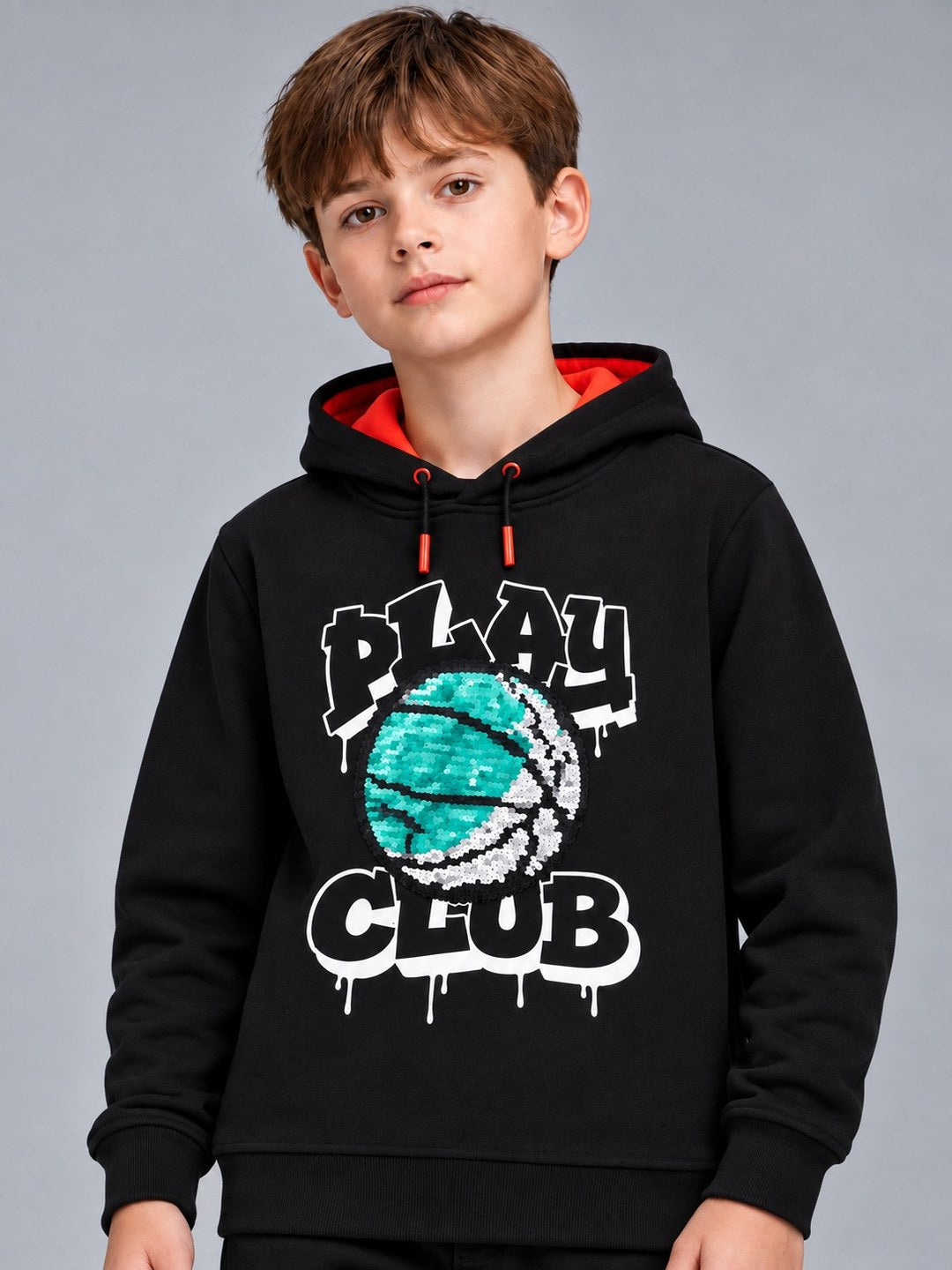 Boys Premium Soft Cotton Full Sleeve Printed Hooded Sweatshirt