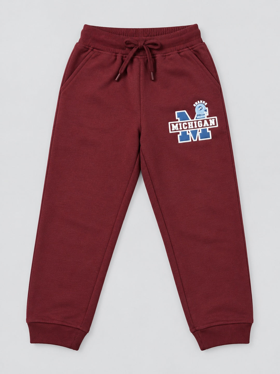 Boys Premium Soft Cotton Printed Half Zipper Hi-Neck Sweatshirt and Jogger Set