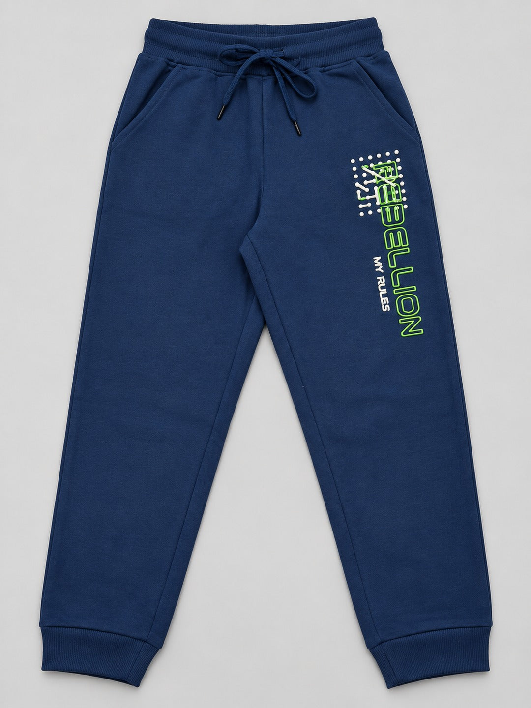 Boys Premium Soft Cotton Printed Half Zipper Hi-Neck Sweatshirt and Jogger Set