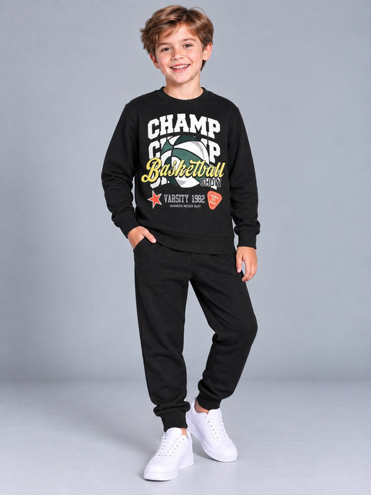 Boys Premium Soft Cotton full sleeve T-shirt and jogger pant Clothing Set