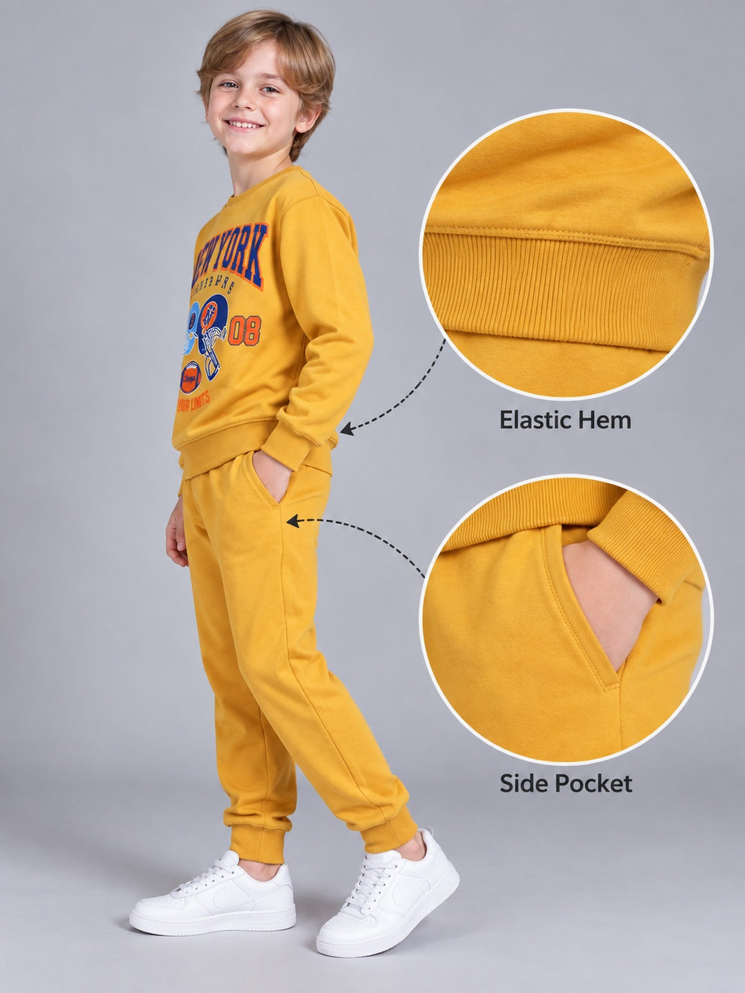 Boys Premium Soft Cotton full sleeve T-shirt and jogger pant Clothing Set