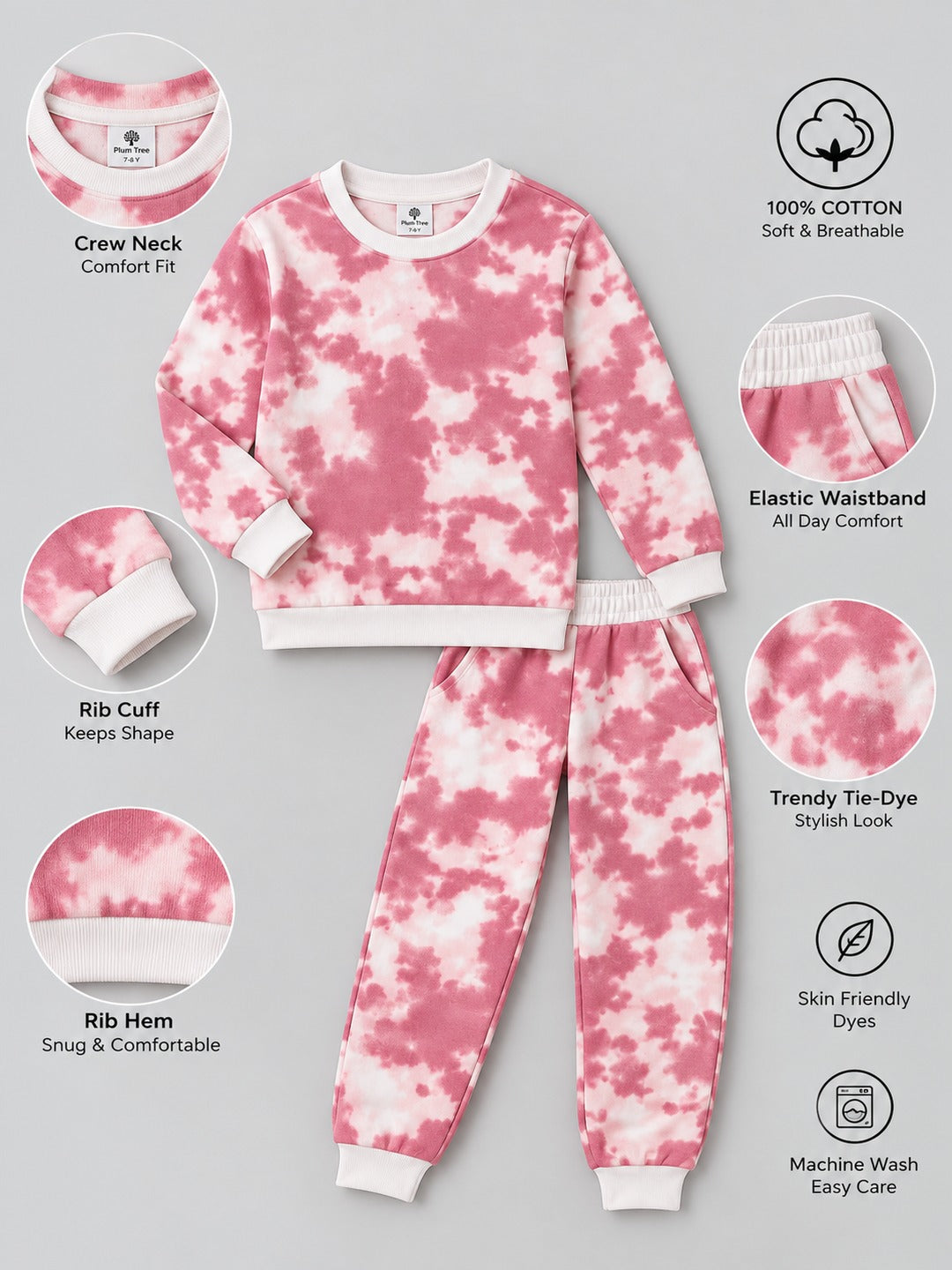 Girls Premium Soft Cotton Full sleeve T-shirt and jogger pant clothing set