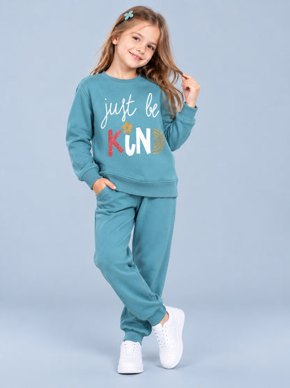Girls Premium Soft Cotton Full sleeve T-shirt and jogger pant clothing set