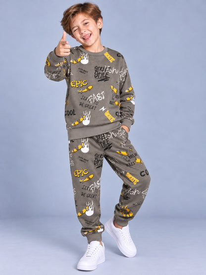 Boys Premium Soft Cotton full sleeve T-shirt and jogger pant Clothing Set