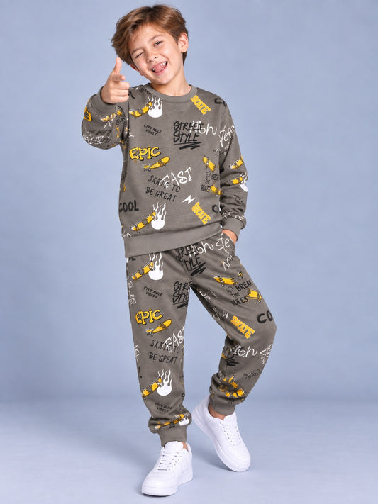 Boys Premium Soft Cotton full sleeve T-shirt and jogger pant Clothing Set